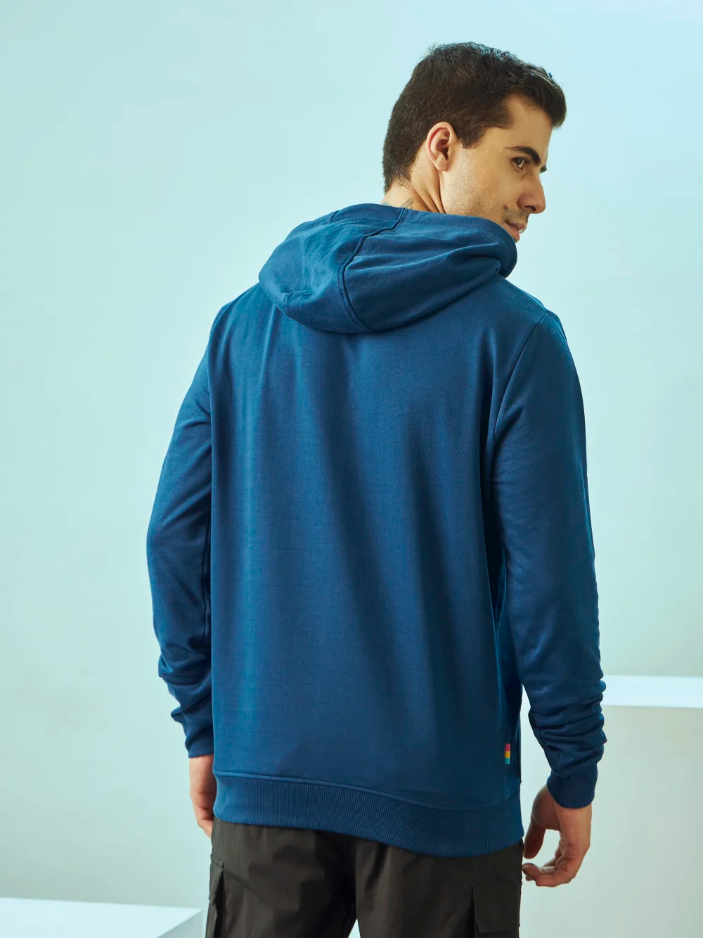 Kangaroo Pocket Basic Hooded Sweatshirt Sports For Men